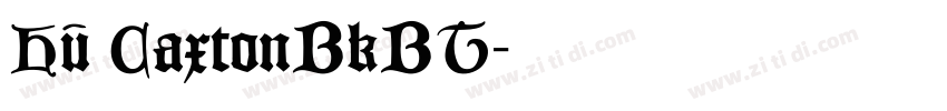 Hu CaxtonBkBT字体转换